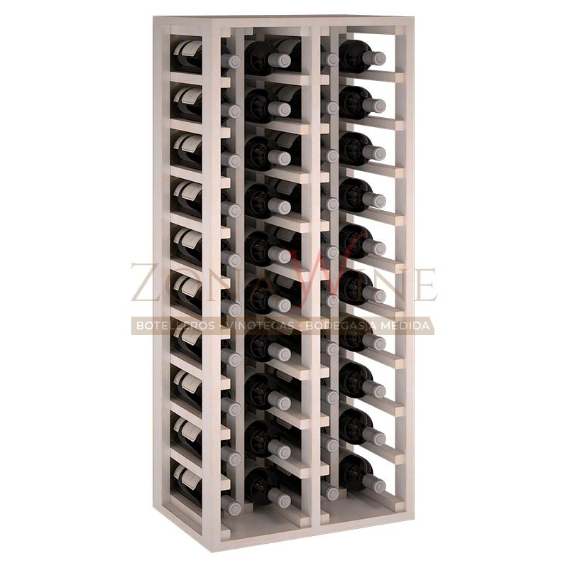 Clásico botellero en madera con capacidad hasta 60 botellas → ZonaWine.com